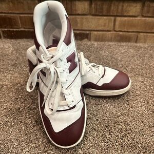 New Balance 550 White Burgundy Sneakers Men's Size 10.5